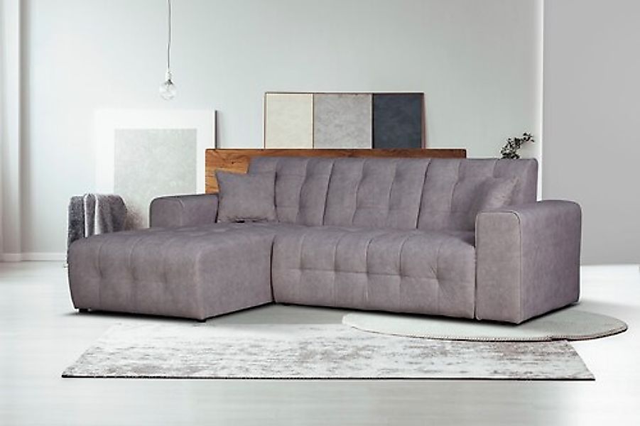 Home affaire Ecksofa »Nosia L-Form«, incl. 2 Zierkissen, mit feiner Steppun günstig online kaufen