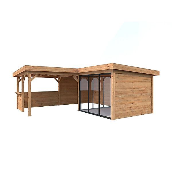 Palmako Pavillon Lenna Set 409 Slide Braun Tauchgrundiert 588 cm x 588 cm F günstig online kaufen