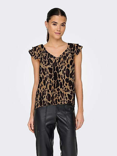 ONLY Blusenshirt ONLASTA LIFE CAPSLEEVE V-NECK günstig online kaufen