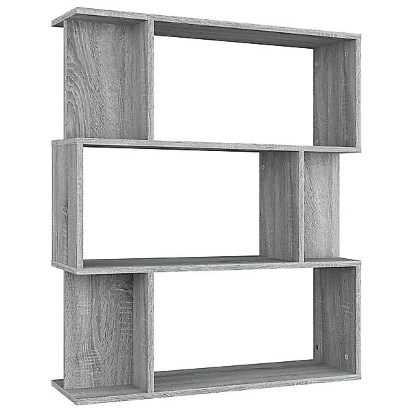 vidaXL Bücherregal Bücherregal/Raumteiler Grau Sonoma 80x24x96 günstig online kaufen