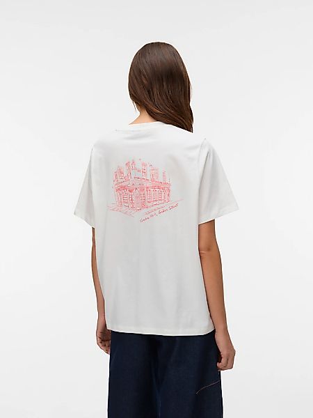 Vero Moda Kurzarmshirt "VMYVONNE CATY SS TOP BOX JRS" mit Rückenprint günstig online kaufen