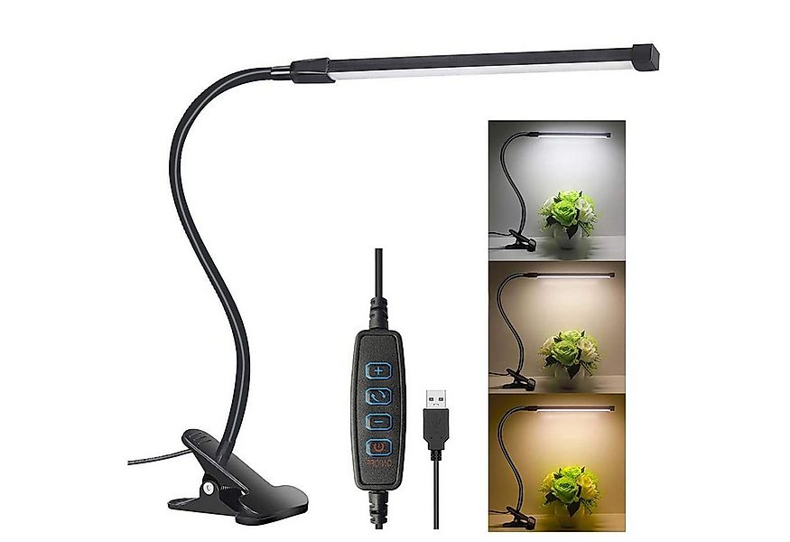 Qualra LED Schreibtischlampe Tischlampe Klemmleuchte Dimmbar Bürolampe Arbe günstig online kaufen