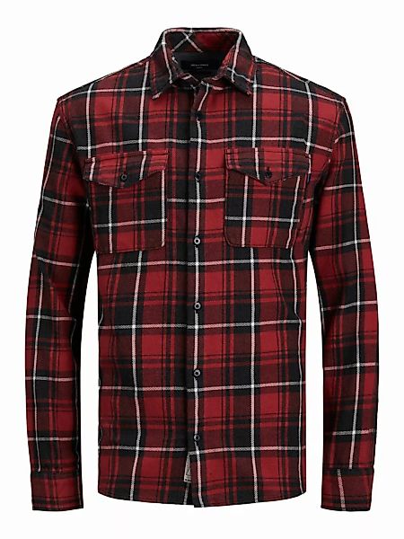 Jack & Jones Bluwoodland Check Overshirt Langarm Hemd XS Brick Red / Oversh günstig online kaufen