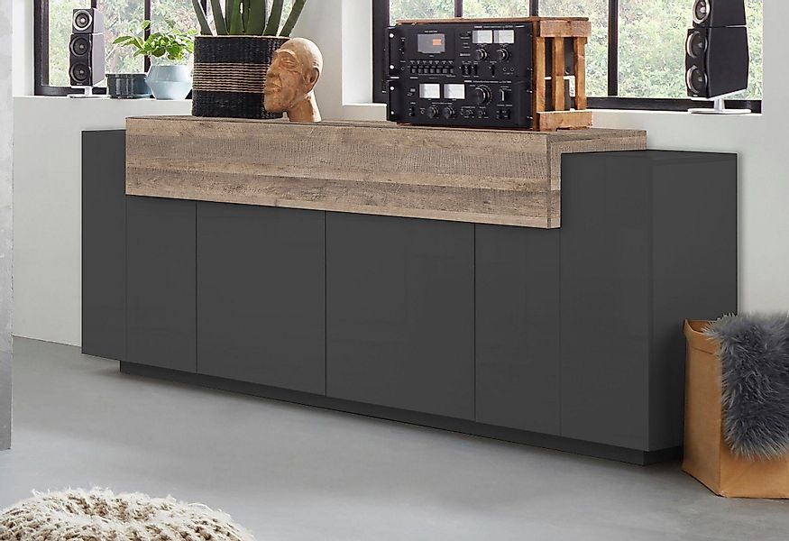 möbelando Sideboard Corona (BxHxT: 200x85,6x45 cm), günstig online kaufen