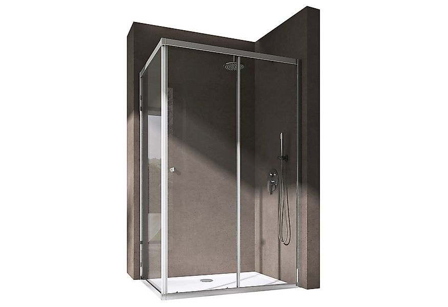 doporro Eckdusche Duschkabine Duschabtrennung Eckeinstieg ESG-Glas mit Nano günstig online kaufen