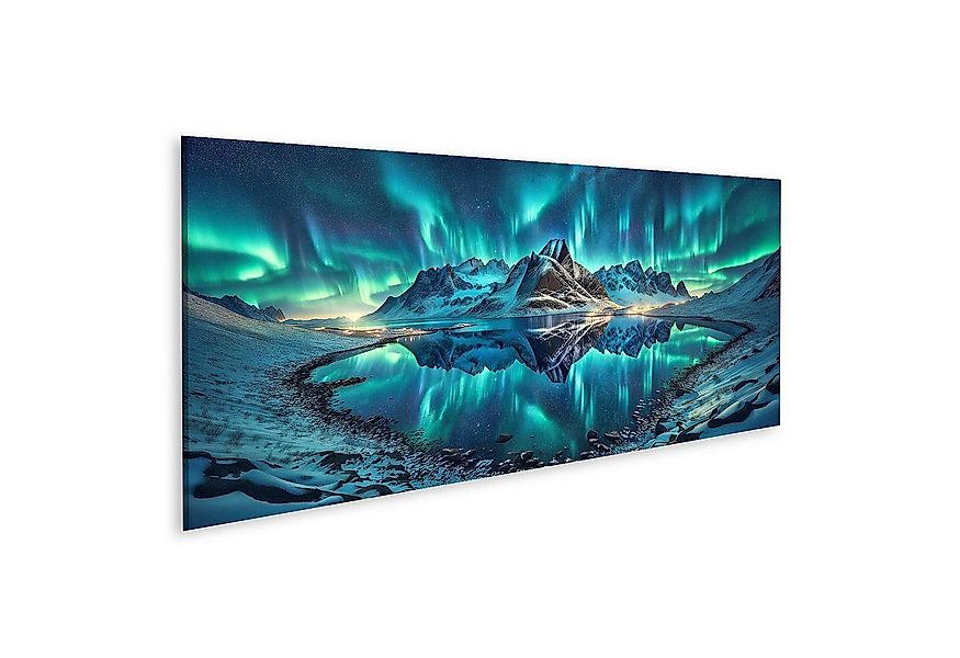 islandburner Leinwandbild Polarlichter über Nachtlandschaft atemberaubend A günstig online kaufen