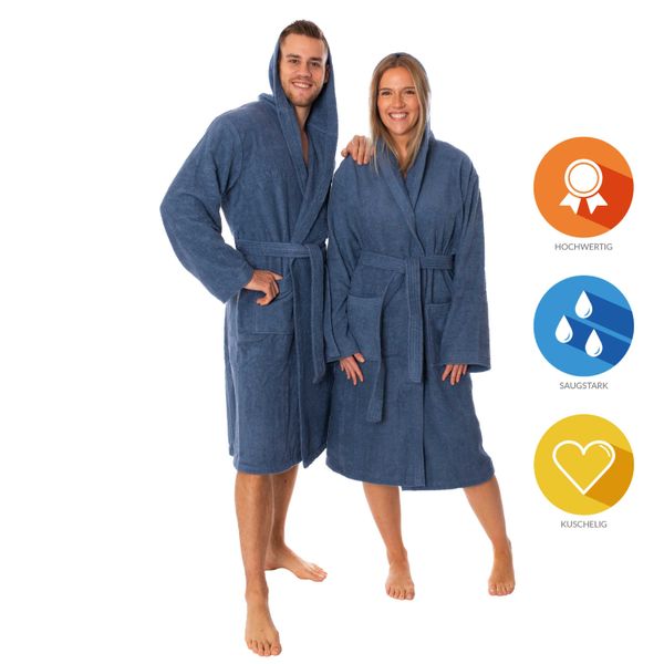 Lavea Bademantel Mexico, Lang, Premium Morgenmantel günstig online kaufen