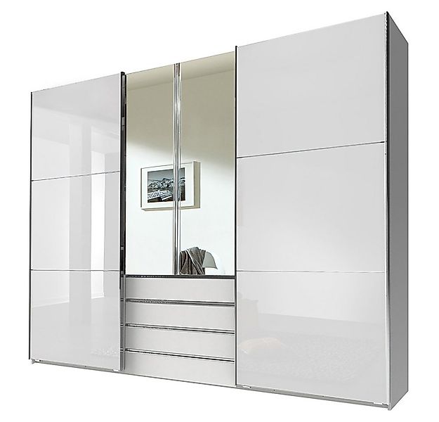 Lomadox Kleiderschrank MIDLAND-43 in weiß mit Spiegeltüren Schwebetüren Gla günstig online kaufen