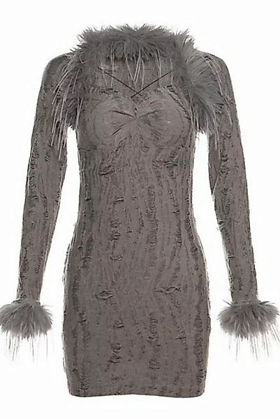 ZWY Dirndl Hohles hüftbetontes schmal geschnittenes Kleid Abendkleid Elegan günstig online kaufen