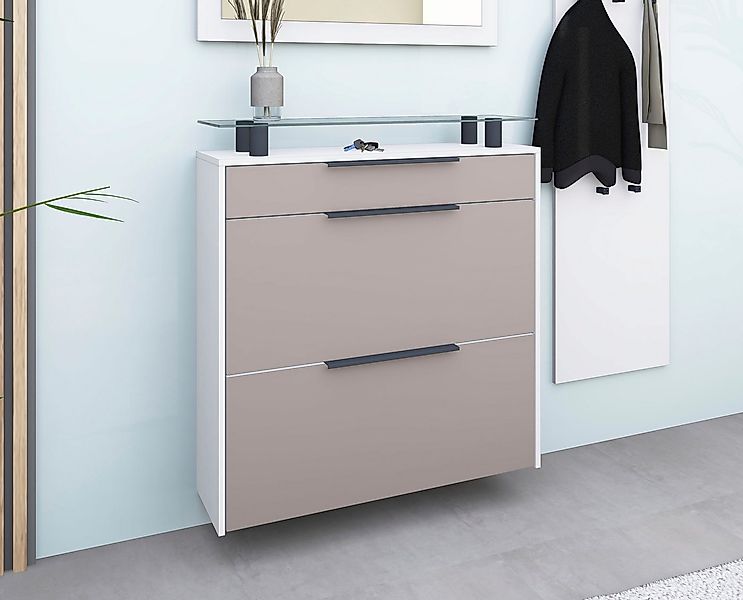 borchardt Möbel Schuhschrank "Tom, Hängeschrank mit Glasablage und Metallgr günstig online kaufen