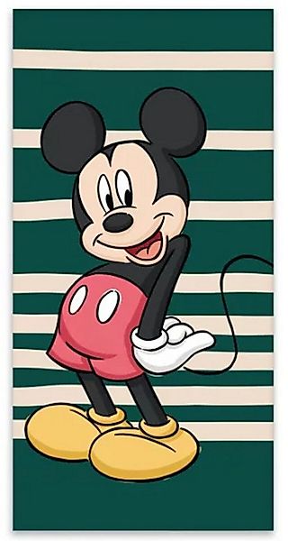Disney Badetuch Disney Mickey Green Badetuch, Strandtuch 60x120cm, 100% Bau günstig online kaufen