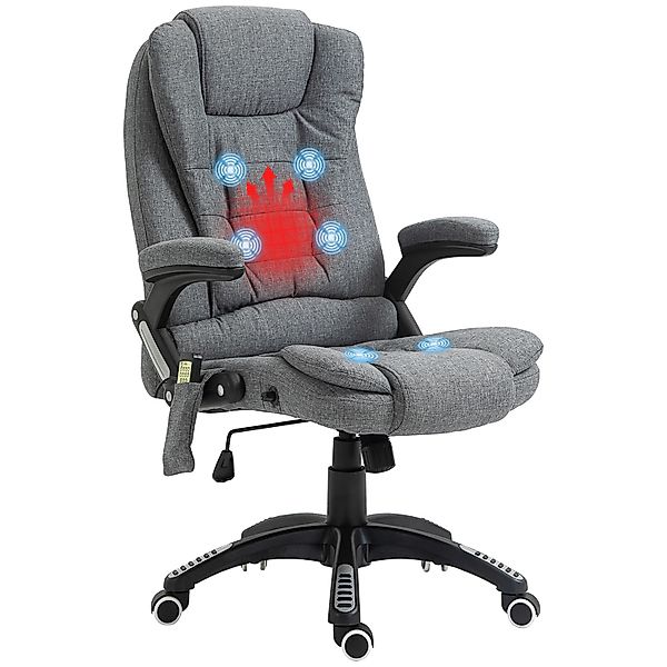 Vinsetto Bürostuhl mit Wärmefunktion Höhenverstellbar 68 x 72 x 110–120 cm günstig online kaufen