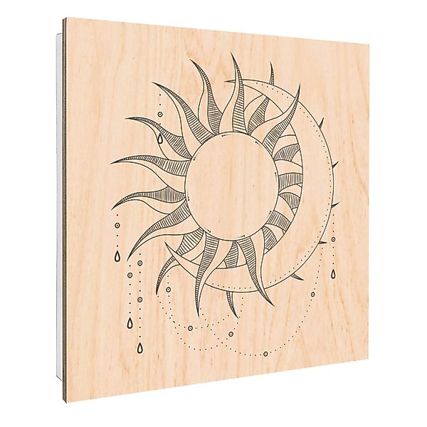 Banjado Großer Schlüsselbox Holz 30x30cm Weiß Scharnier Rechts 50 Haken Sch günstig online kaufen