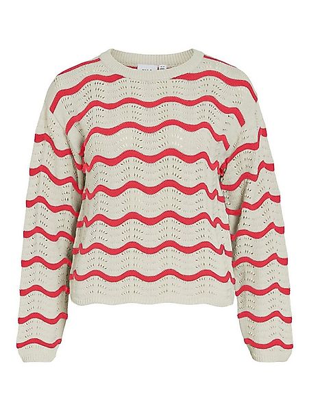 Vila Strickpullover VIWAVE O-NECK LS POINTELLE KNIT TOP-NOOS günstig online kaufen