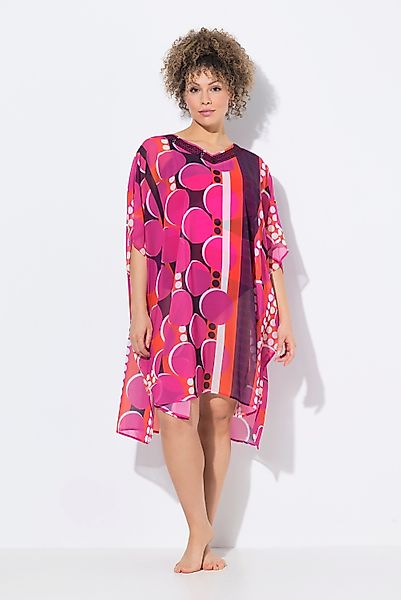 Ulla Popken Jerseykleid Tunika Chiffon Punkte günstig online kaufen