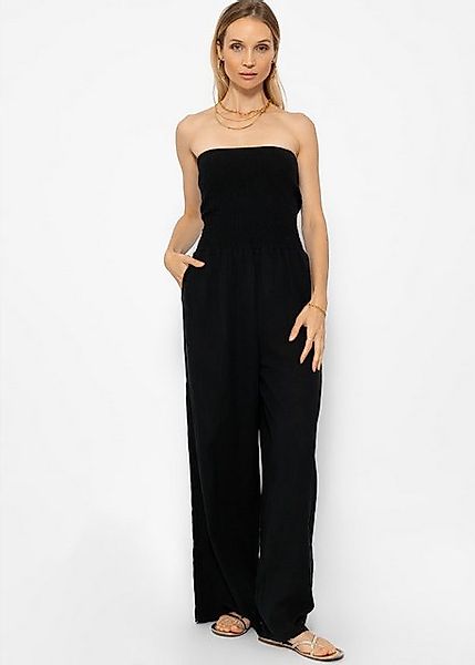 SASSYCLASSY Jumpsuit Schulterfreier Jumpsuit mit Taschen günstig online kaufen