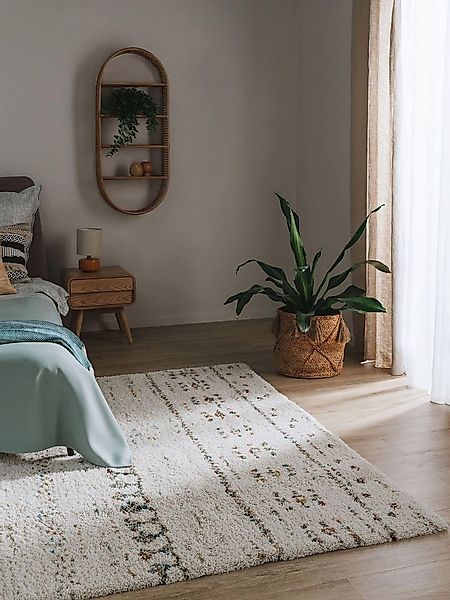 benuta Hochflor-Teppich Gobi, rechteckig, Höhe: 21 mm, Teppich Wohnzimmer, günstig online kaufen
