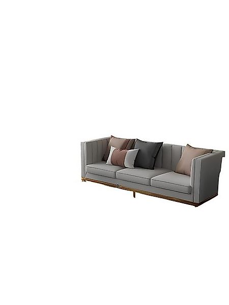 Xlmoebel Sofa Neue graue Chesterfield-Sitzgarnitur mit Polsterdesign für dr günstig online kaufen