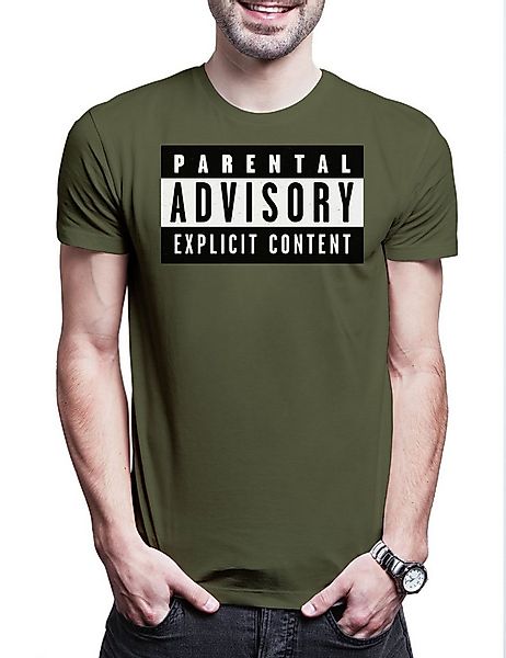 Urban Backwoods Print-Shirt Parental Advisory Explicit Content Herren T-Shi günstig online kaufen