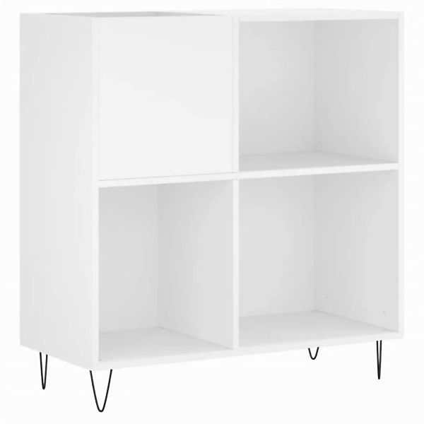 vidaXL Beistellschrank Plattenschrank Weiß 84,5x38x89 cm Holzwerkstoff günstig online kaufen