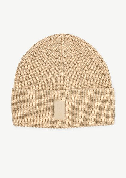comma Strickmütze Mütze Strickmütze mit Label-Patch günstig online kaufen
