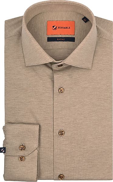 Suitable Hemd Pique Beige - Größe 41 günstig online kaufen