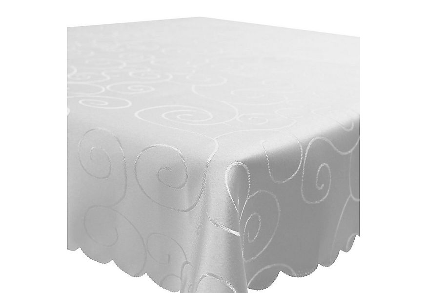 Haus und Deko Tischdecke Tischdecke Damast Ornamente eckig Circle Struktur günstig online kaufen