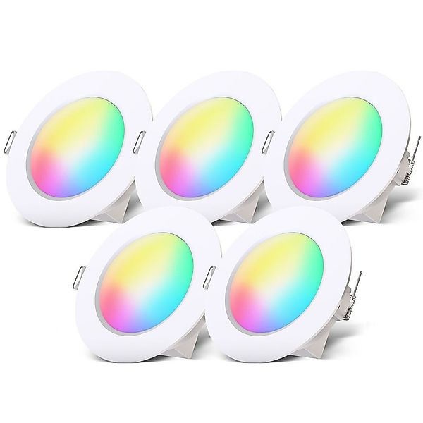 B.K.Licht LED Einbaustrahler IP44 5er-Set Bad-Einbauleuchten günstig online kaufen