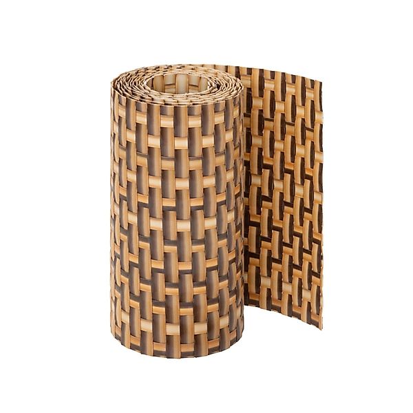 Jardinion Sichtschutzstreifen 250cm x 19cm x 2,4mm Hellbraun Blickdicht günstig online kaufen
