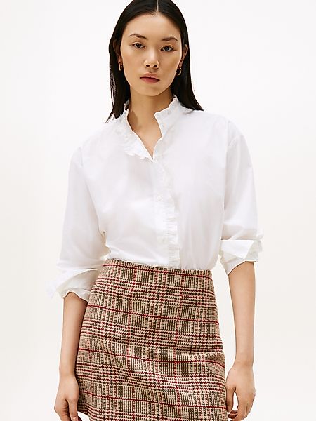Tommy Hilfiger Rüschenbluse POPLIN RUFFLE SHIRT günstig online kaufen