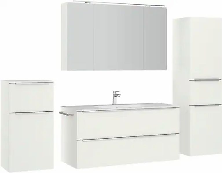 nobilia® Badmöbel-Set »Levere« vormontiert, mit Soft-Close, 4 Stk. tlg. günstig online kaufen
