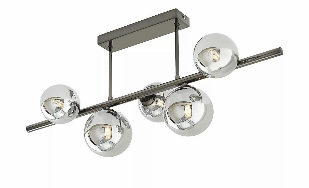 Meisterleuchten Deckenleuchte  5-flg. schwarzchrom/Rauchglas  Hins Black ¦ günstig online kaufen