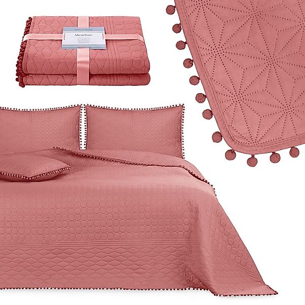 texpot Tagesdecke Wohndecke Pompons und Steppung günstig online kaufen