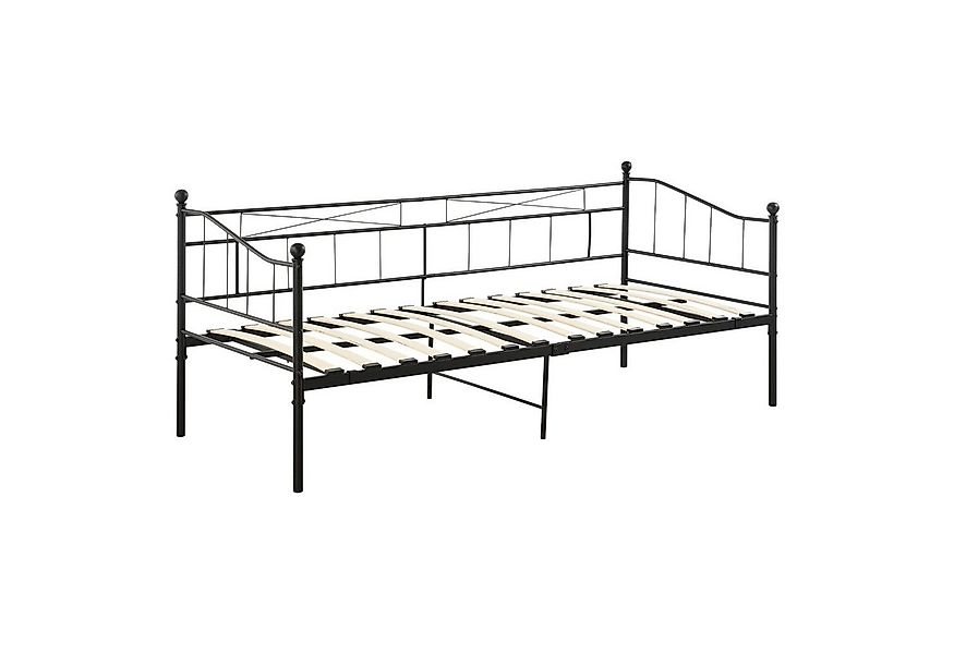 en.casa Metallbett, »Arjeplog« Tagesbett Bettgestell 90x200cm Schwarz günstig online kaufen