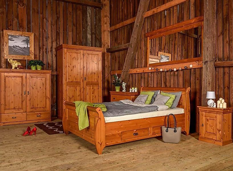 JVmoebel Bett Design Luxus Doppel Hotel Betten Schlafzimmer Holz 180x200cm günstig online kaufen
