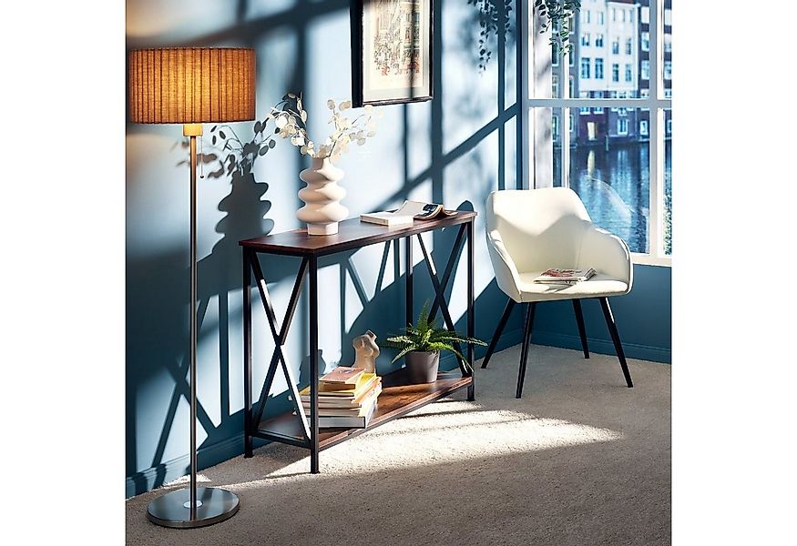 tectake Esszimmerstuhl 2er Set Küchenstuhl Marilyn Leinenoptik, schwarze St günstig online kaufen