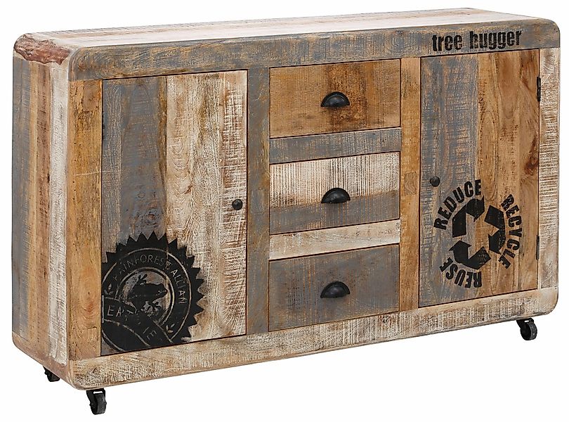 loft24 Sideboard Bulky, Anrichte aus Mangoholz günstig online kaufen
