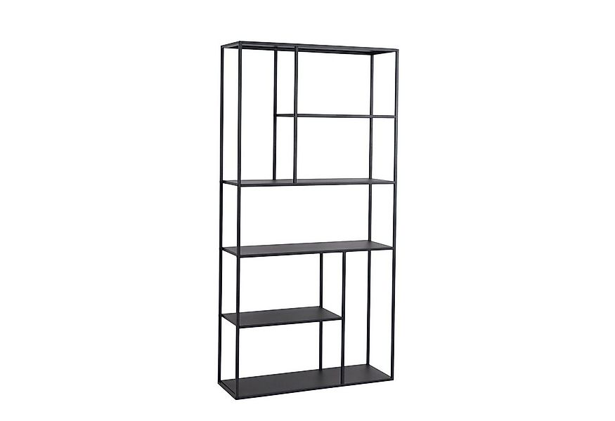 en.casa Standregal, »Vehmaa« mit 7 Fächern 90 x 30 x 188 cm Schwarz günstig online kaufen