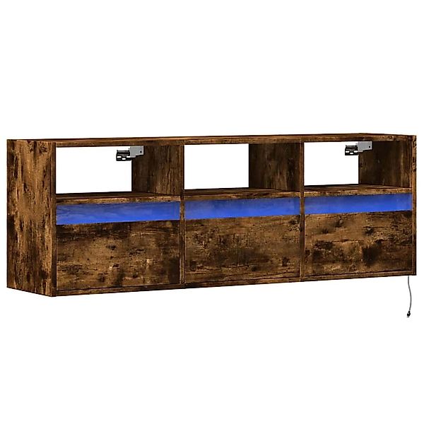 vidaXL TV-Wandschrank mit LED-Beleuchtung Räuchereiche 130x31x45 cm 852345 günstig online kaufen