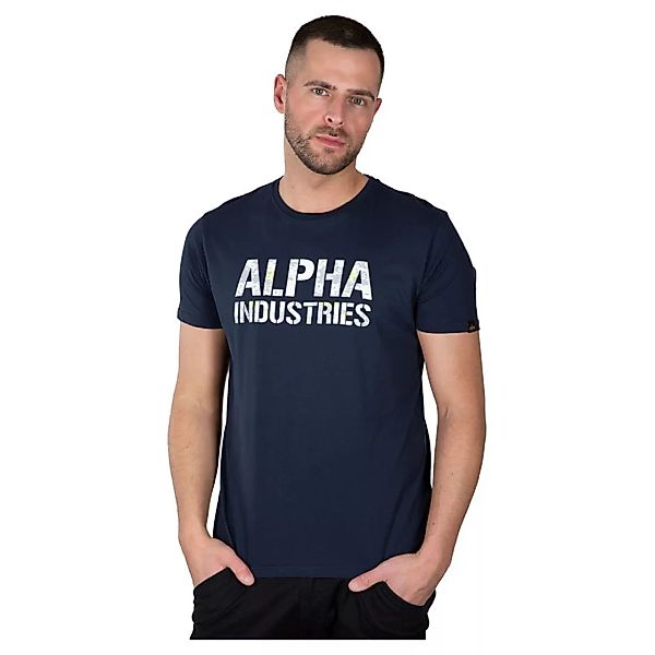 Alpha Industries Camo Print Kurzärmeliges T-shirt XL Repl Blue / Digi White günstig online kaufen