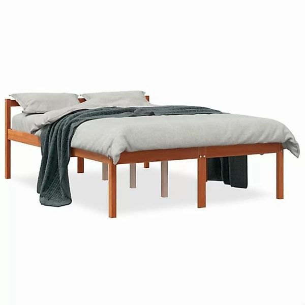 vidaXL Seniorenbett Wachsbraun 120x200 cm Massivholz Kiefer1945493 günstig online kaufen