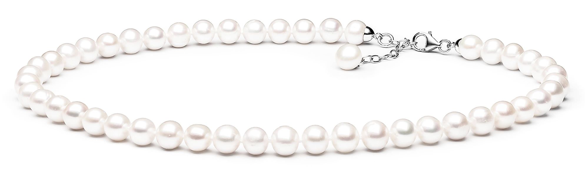 Gaura Pearls Perlenkette, klassisch, weiß, rund, günstig online kaufen