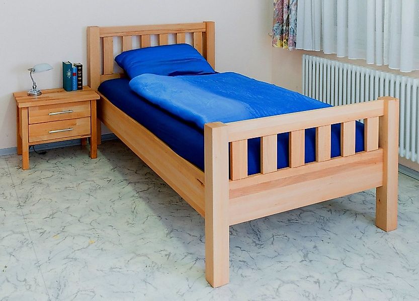 Vaja Möbel Bettgestell Komfortbett Ben Kernbuche geölt 100x200 cm (1-tlg) günstig online kaufen