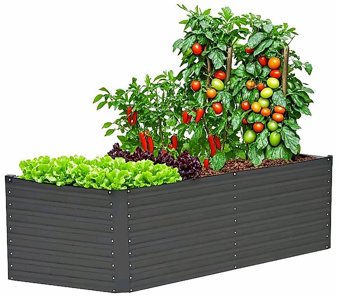 KONIFERA Hochbeet "Emmy, bodenloses Gartenbeet aus verzinktem Stahl", mit V günstig online kaufen