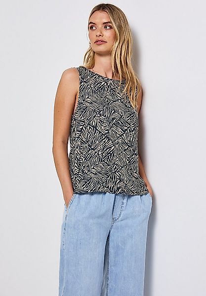 STREET ONE Blusentop mit Knopfleiste und grafischem Muster günstig online kaufen