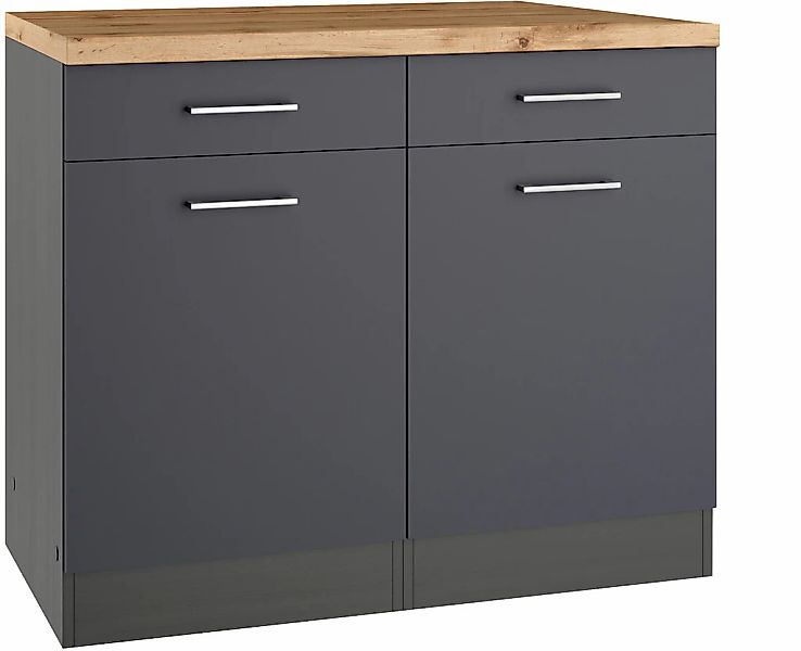 KOCHSTATION Unterschrank "KS-Milan", HELD Möbel, Unterschrank 100 cm, matte günstig online kaufen