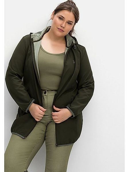 Sheego Softshelljacke Große Größen mit Kapuze und Kontrastdetails günstig online kaufen