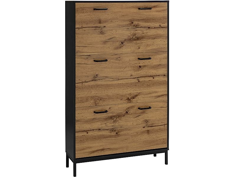 loft24 Schuhkipper Rocky, Schuhschrank 3 Klappen günstig online kaufen
