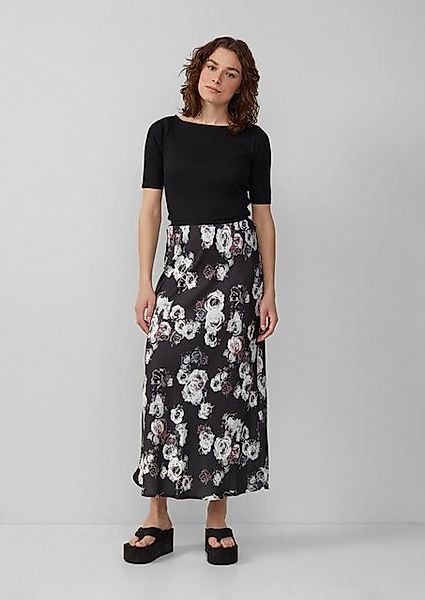 QS Maxirock Rock mit All-over-Print in Satinoptik günstig online kaufen