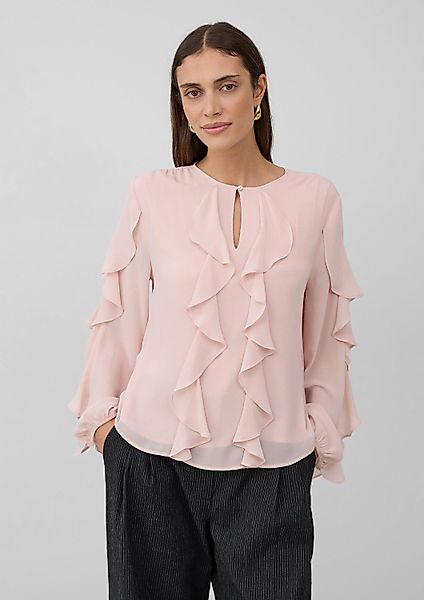 s.Oliver Langarmbluse Bluse Leichte Volant-Bluse mit günstig online kaufen